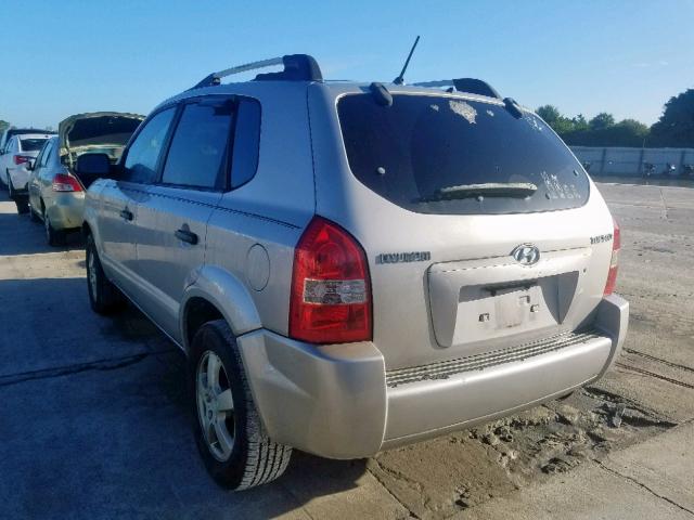 KM8JM12B45U102989 - 2005 HYUNDAI TUCSON GL SILVER photo 3