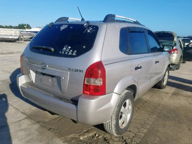 KM8JM12B45U102989 - 2005 HYUNDAI TUCSON GL SILVER photo 4