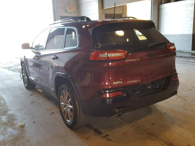 1C4PJLCB5JD612148 - 2018 JEEP CHEROKEE L RED photo 3