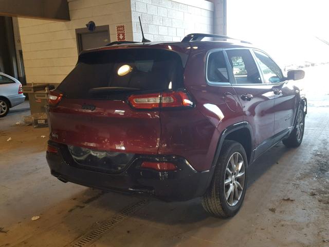 1C4PJLCB5JD612148 - 2018 JEEP CHEROKEE L RED photo 4