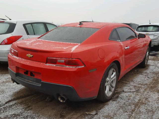 2G1FB1E35F9215393 - 2015 CHEVROLET CAMARO LS RED photo 4