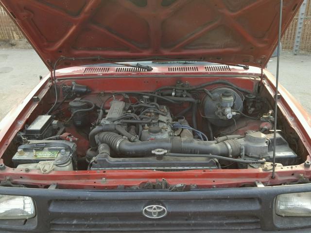 JT4RN81A0N0102713 - 1992 TOYOTA PICKUP 1/2 RED photo 7