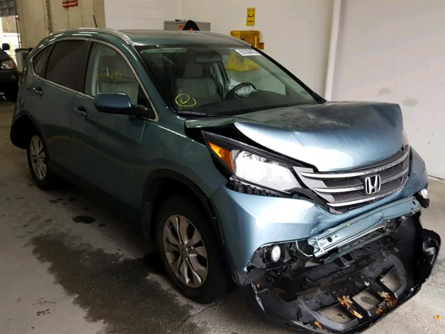 2HKRM4H75EH668410 - 2014 HONDA CR-V EXL BLUE photo 1