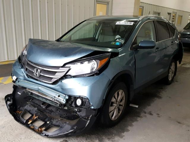 2HKRM4H75EH668410 - 2014 HONDA CR-V EXL BLUE photo 2