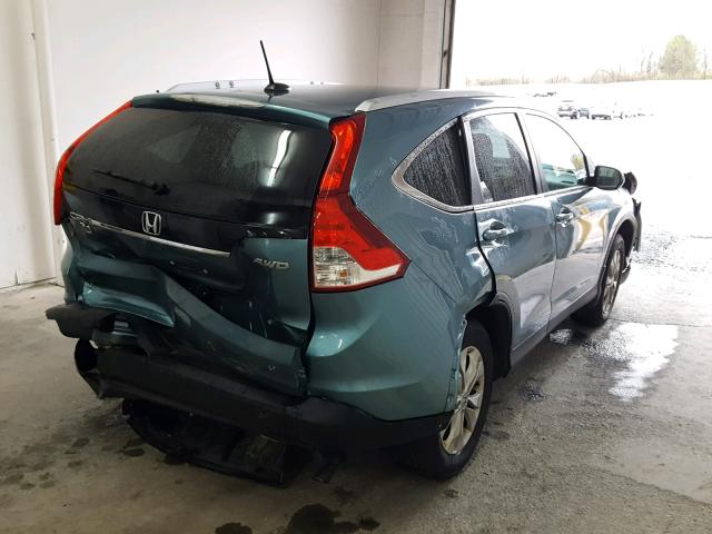 2HKRM4H75EH668410 - 2014 HONDA CR-V EXL BLUE photo 4