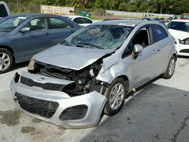 KNADM5A36C6014561 - 2012 KIA RIO LX SILVER photo 2