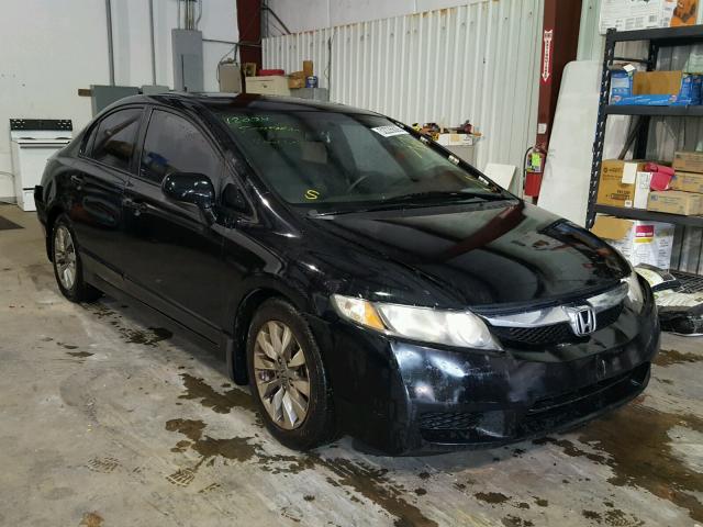 2HGFA16989H528401 - 2009 HONDA CIVIC EXL BLACK photo 1