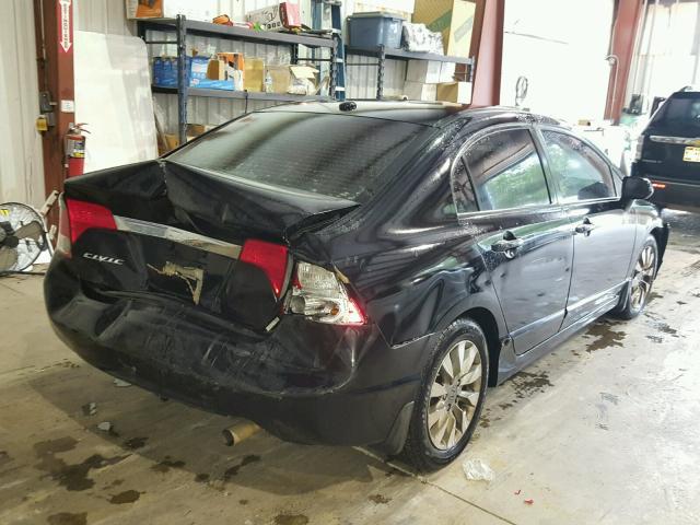 2HGFA16989H528401 - 2009 HONDA CIVIC EXL BLACK photo 4