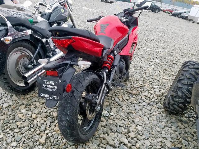 JKAEXEE12CDA00382 - 2012 KAWASAKI EX650 EC RED photo 4