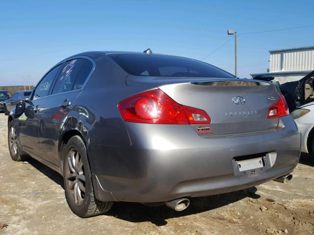 JNKBV61F58M262003 - 2008 INFINITI G35 SILVER photo 3