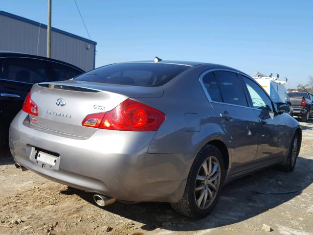 JNKBV61F58M262003 - 2008 INFINITI G35 SILVER photo 4