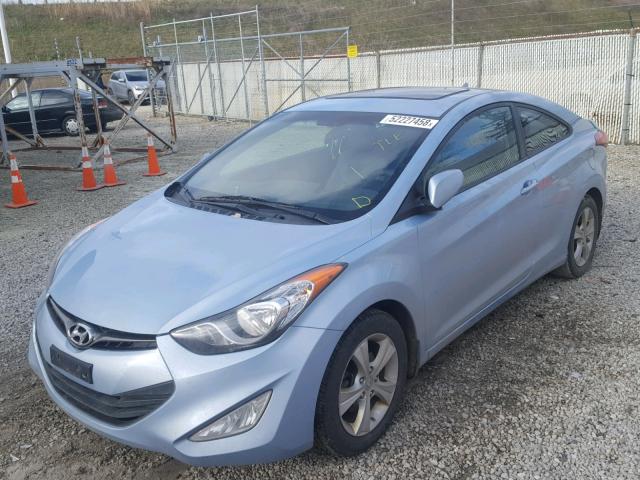 KMHDH6AE9DU020541 - 2013 HYUNDAI ELANTRA CO BLUE photo 2