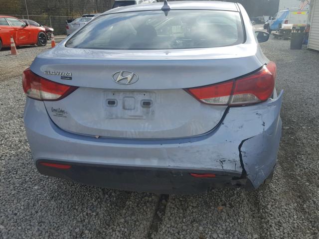 KMHDH6AE9DU020541 - 2013 HYUNDAI ELANTRA CO BLUE photo 9