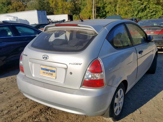 KMHCM36C08U060395 - 2008 HYUNDAI ACCENT GS SILVER photo 4