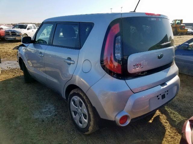 KNDJN2A24F7780635 - 2015 KIA SOUL SILVER photo 3