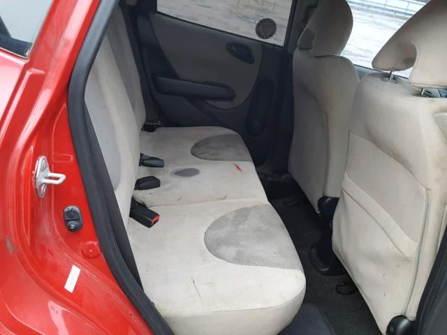 JHMGD384X7S016067 - 2007 HONDA FIT RED photo 6