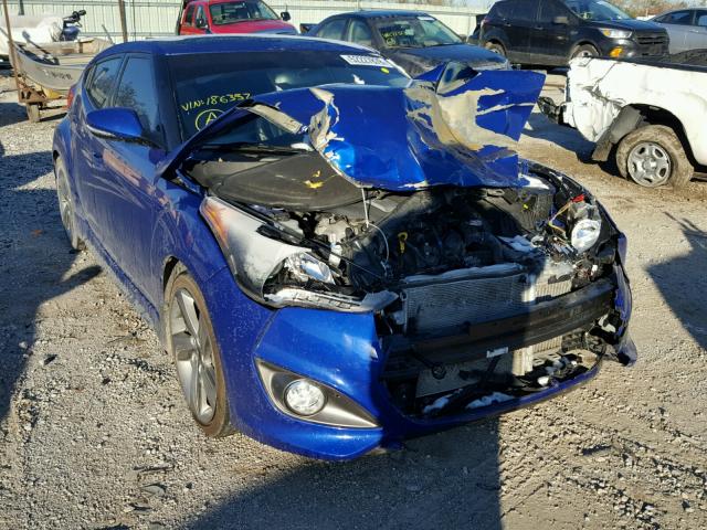 KMHTC6AE7EU186357 - 2014 HYUNDAI VELOSTER T BLUE photo 1