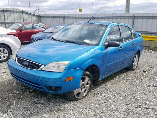 1FAHP34N17W291918 - 2007 FORD FOCUS ZX4 BLUE photo 2