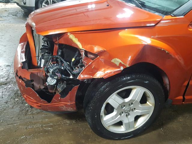 1B3HB48B78D641131 - 2008 DODGE CALIBER SX ORANGE photo 10