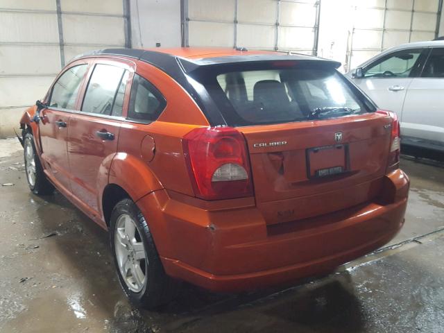 1B3HB48B78D641131 - 2008 DODGE CALIBER SX ORANGE photo 3