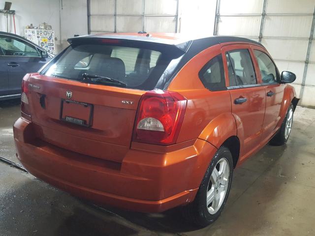 1B3HB48B78D641131 - 2008 DODGE CALIBER SX ORANGE photo 4