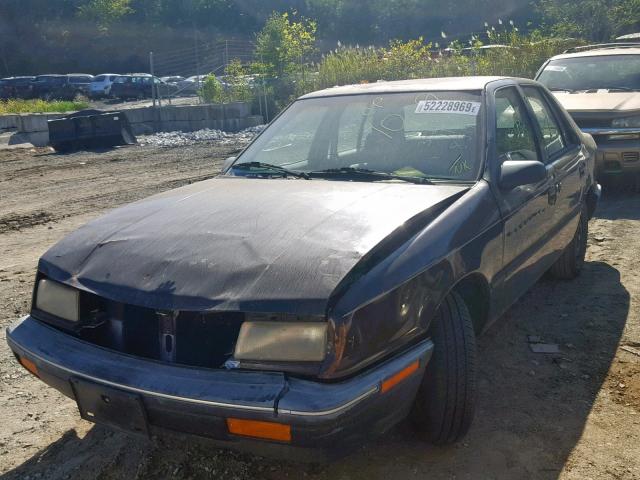 1P3XP28D2MN541573 - 1991 PLYMOUTH SUNDANCE A PURPLE photo 2