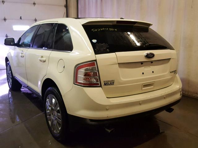 2FMDK49C78BA74392 - 2008 FORD EDGE LIMIT WHITE photo 3