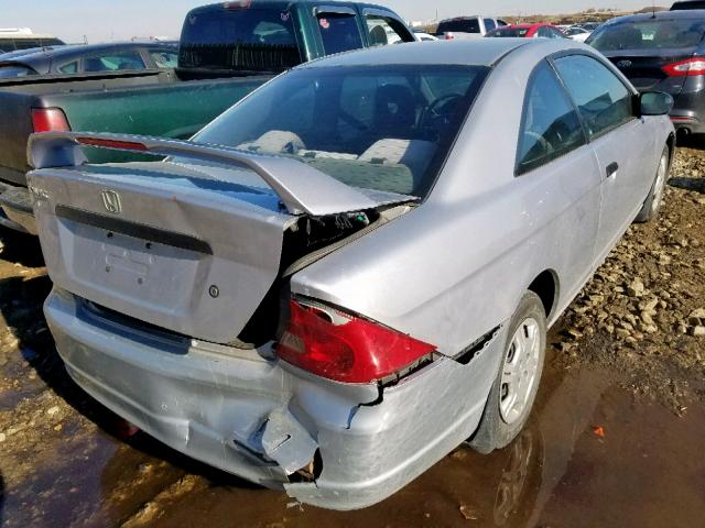 1HGEM21112L802332 - 2002 HONDA CIVIC DX SILVER photo 4