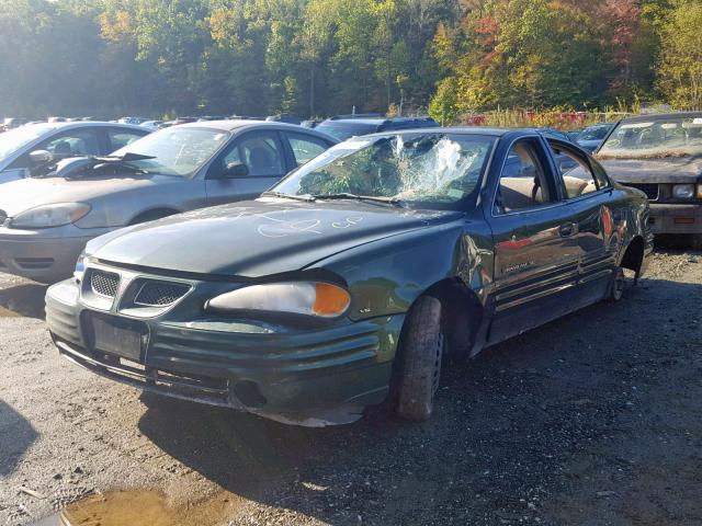 1G2NF52EXYM786165 - 2000 PONTIAC GRAND AM S GREEN photo 2