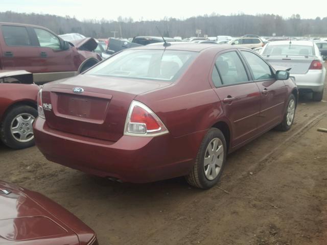 3FAHP06Z57R194593 - 2007 FORD FUSION S BURGUNDY photo 4