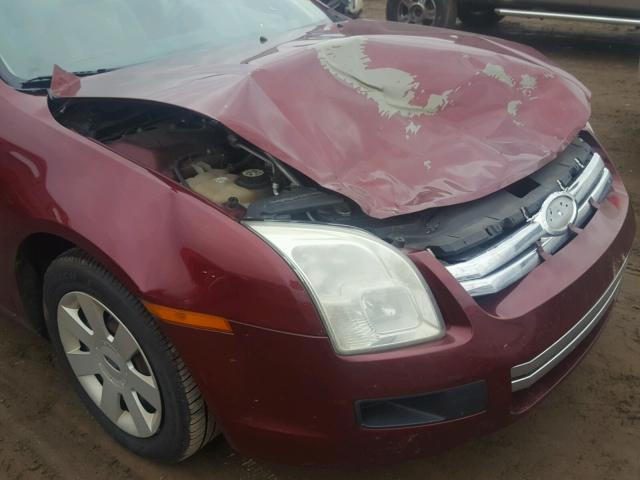 3FAHP06Z57R194593 - 2007 FORD FUSION S BURGUNDY photo 9