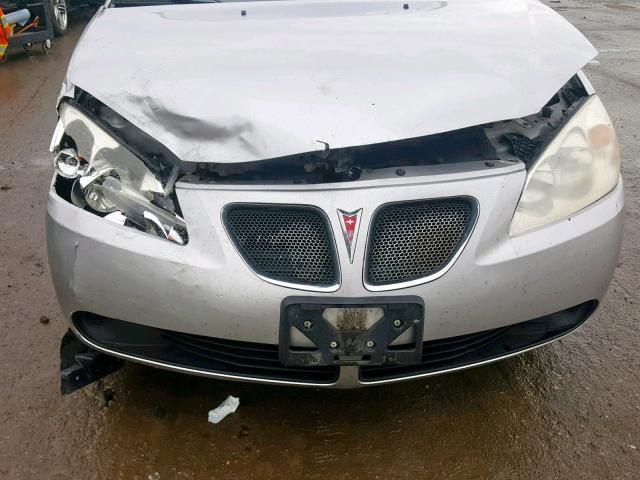 1G2ZF55B364257799 - 2006 PONTIAC G6 SE SILVER photo 9