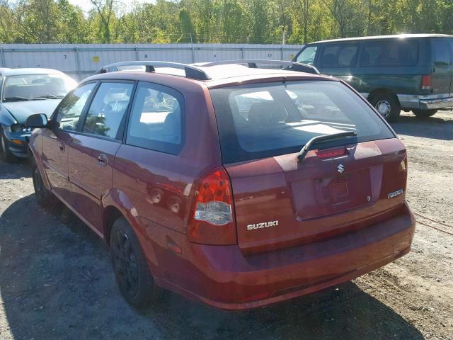 KL5JD86Z45K120429 - 2005 SUZUKI FORENZA S RED photo 3