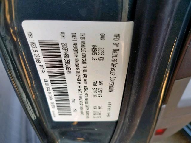 2D8FV48T65H598049 - 2005 DODGE MAGNUM SE BLUE photo 10