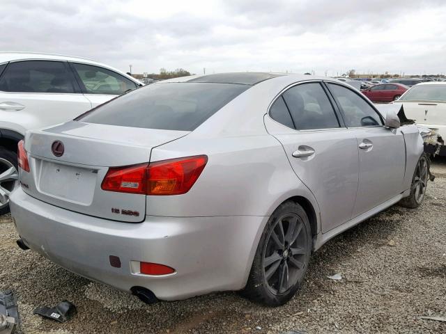 JTHBK262365017196 - 2006 LEXUS IS 250 SILVER photo 4