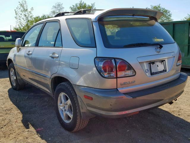 JTJHF10U920262710 - 2002 LEXUS RX 300 SILVER photo 3