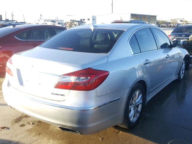 KMHGC4DD0DU244557 - 2013 HYUNDAI GENESIS 3. SILVER photo 4