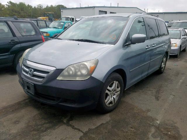 5FNRL38417B027887 - 2007 HONDA ODYSSEY EX GRAY photo 2