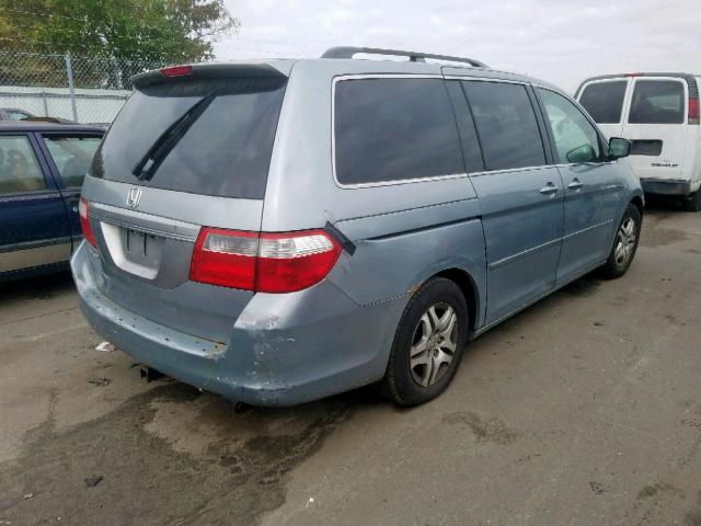 5FNRL38417B027887 - 2007 HONDA ODYSSEY EX GRAY photo 4