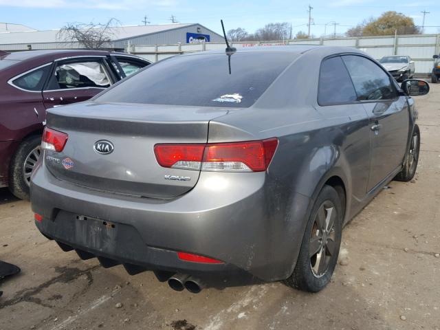 KNAFU6A21C5533254 - 2012 KIA FORTE EX GRAY photo 4