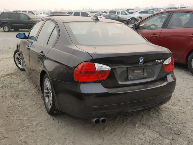 WBAVC53588F008452 - 2008 BMW 328 I SULE BLACK photo 3