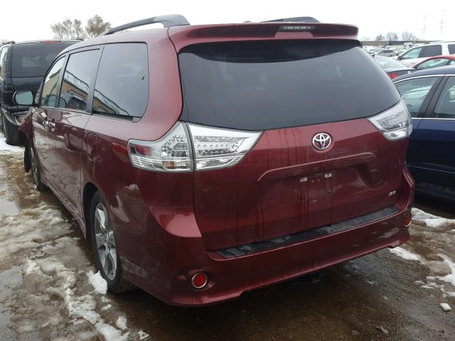 5TDXK3DC1DS299760 - 2013 TOYOTA SIENNA SPO RED photo 3