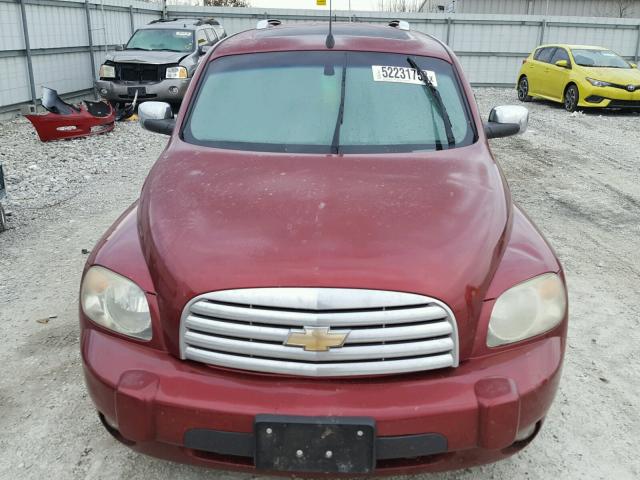 3GNDA33P38S560941 - 2008 CHEVROLET HHR LT RED photo 9