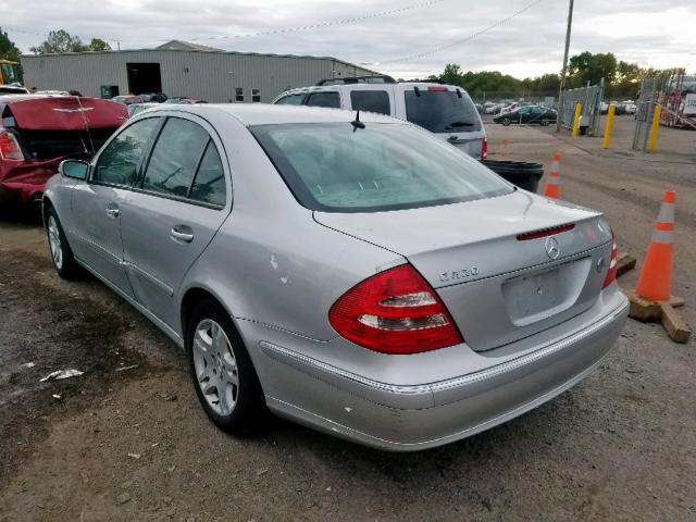 WDBUF65J43X106210 - 2003 MERCEDES-BENZ E 320 SILVER photo 3