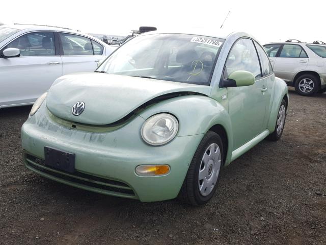 3VWBK21C91M424389 - 2001 VOLKSWAGEN NEW BEETLE GREEN photo 2