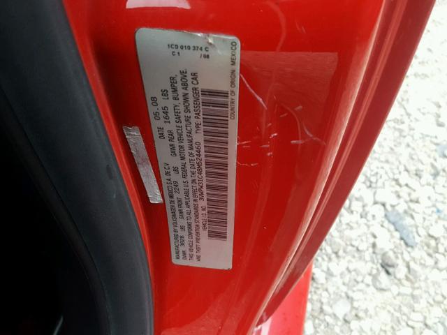 3VWPW31C48M524460 - 2008 VOLKSWAGEN NEW BEETLE 红色 照片 10