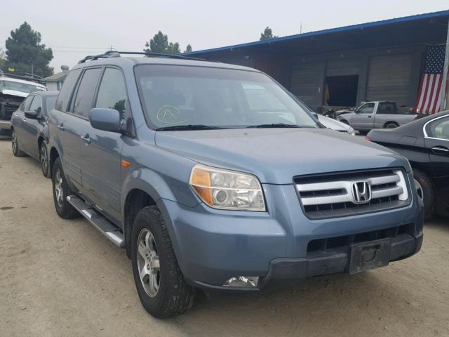 5FNYF18378B003674 - 2008 HONDA PILOT SE BLUE photo 1