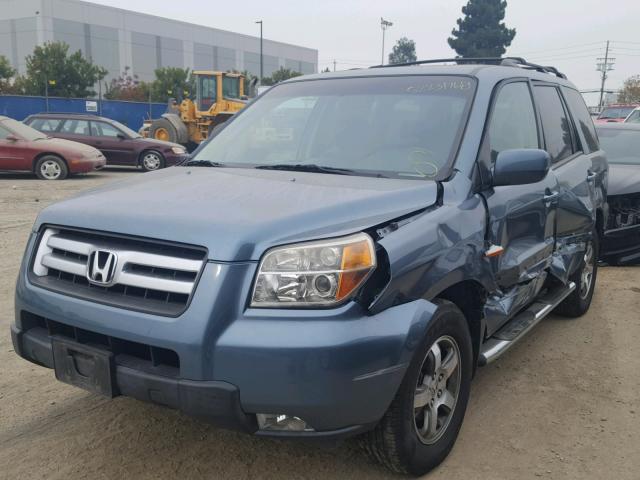 5FNYF18378B003674 - 2008 HONDA PILOT SE BLUE photo 2