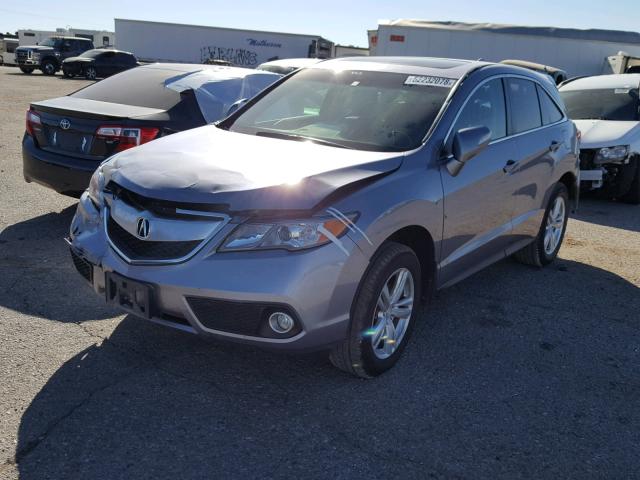 5J8TB4H58FL007849 - 2015 ACURA RDX TECHNO SILVER photo 2