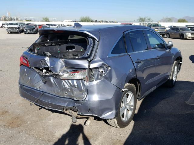 5J8TB4H58FL007849 - 2015 ACURA RDX TECHNO SILVER photo 4